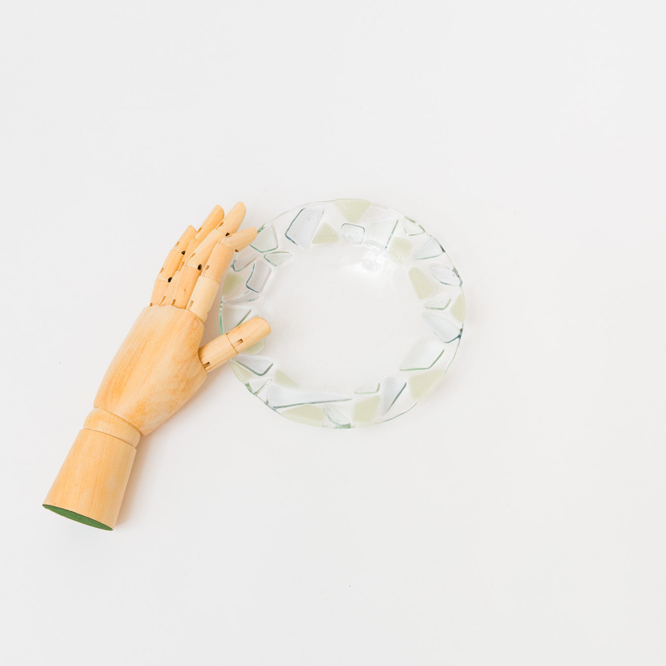 Sasaki shoko Glass works-マーブルリム皿<A>