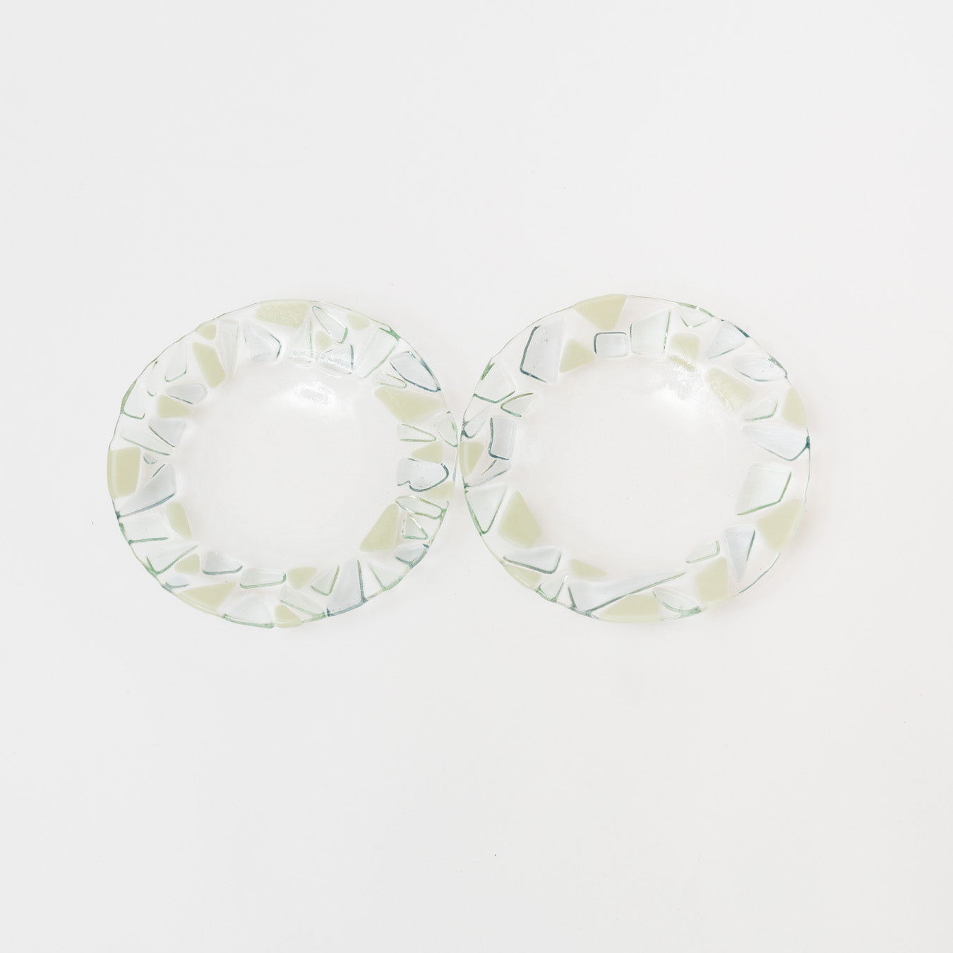 Sasaki shoko Glass works-マーブルリム皿<A>