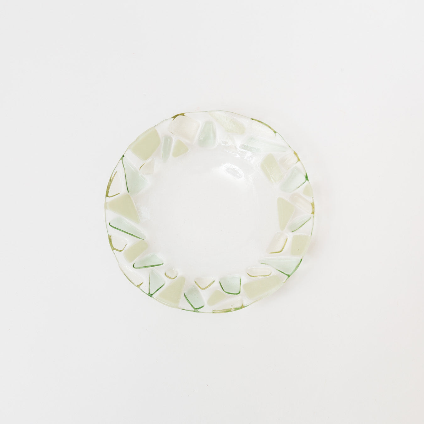 Sasaki shoko Glass works-マーブルリム皿<B>