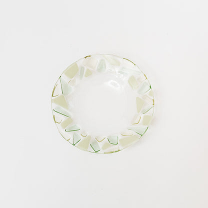 Sasaki shoko Glass works-マーブルリム皿<B>