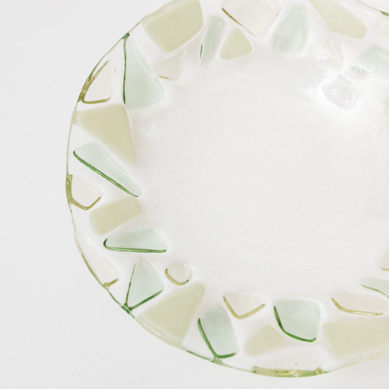 Sasaki shoko Glass works-マーブルリム皿<B>