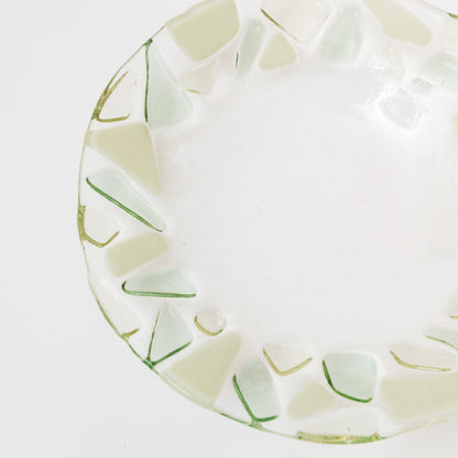 Sasaki shoko Glass works-マーブルリム皿<B>