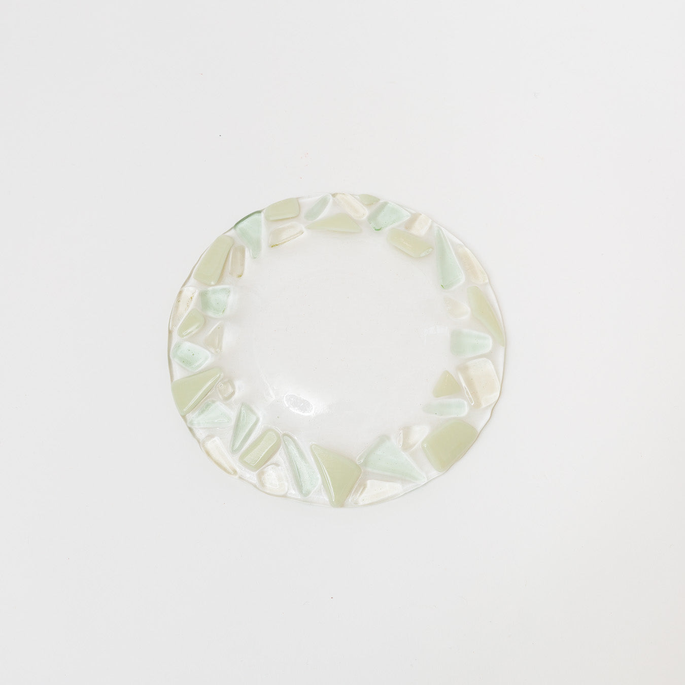 Sasaki shoko Glass works-マーブルリム皿<B>