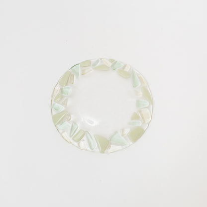 Sasaki shoko Glass works-マーブルリム皿<B>
