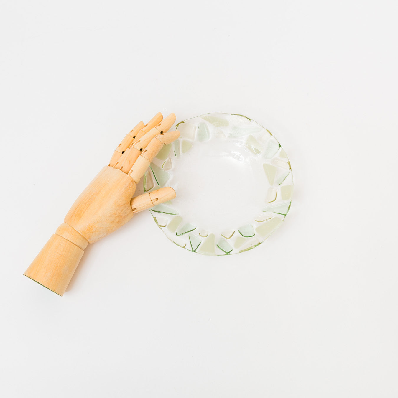Sasaki shoko Glass works-マーブルリム皿<B>