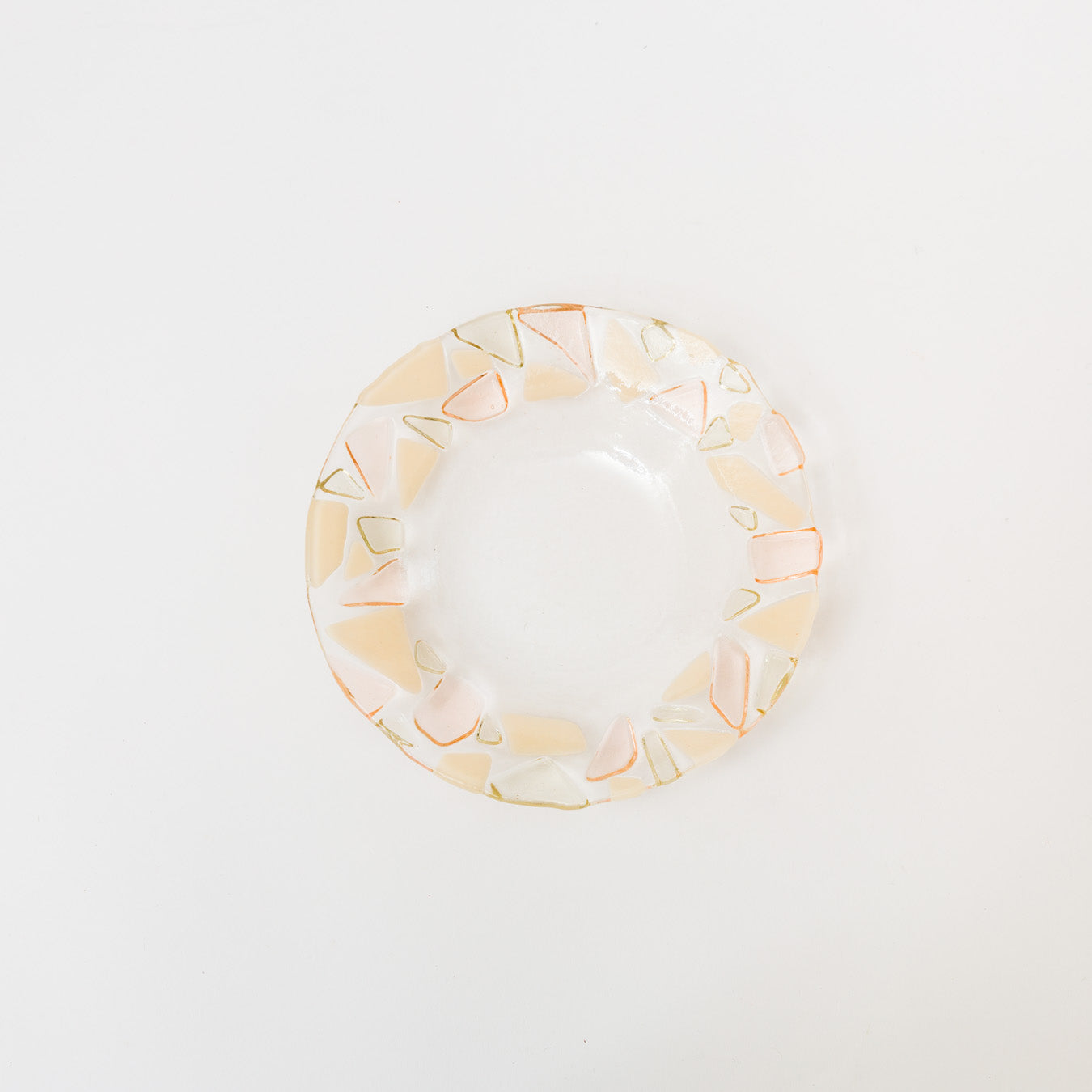 Sasaki shoko Glass works-マーブルリム皿<C>