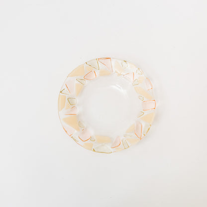 Sasaki shoko Glass works-マーブルリム皿<C>