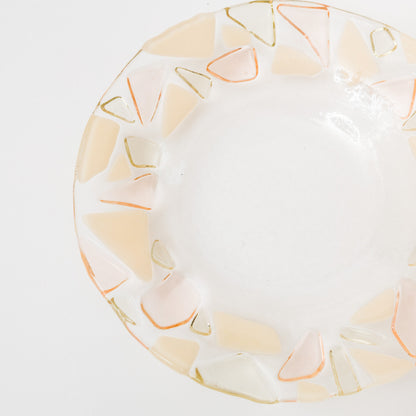 Sasaki shoko Glass works-マーブルリム皿<C>