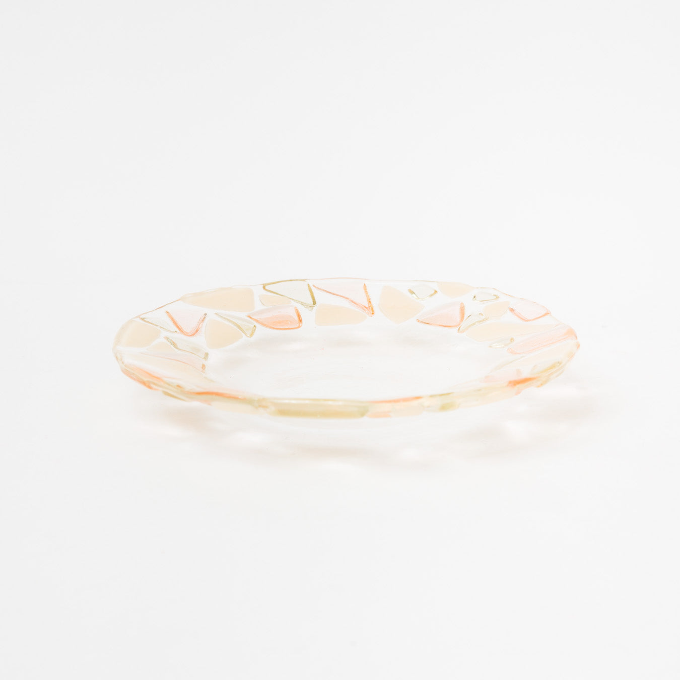 Sasaki shoko Glass works-マーブルリム皿<C>