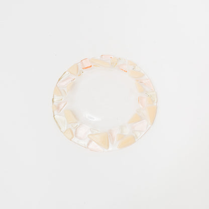 Sasaki shoko Glass works-マーブルリム皿<C>