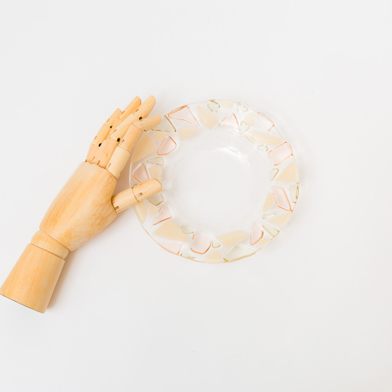 Sasaki shoko Glass works-マーブルリム皿<C>