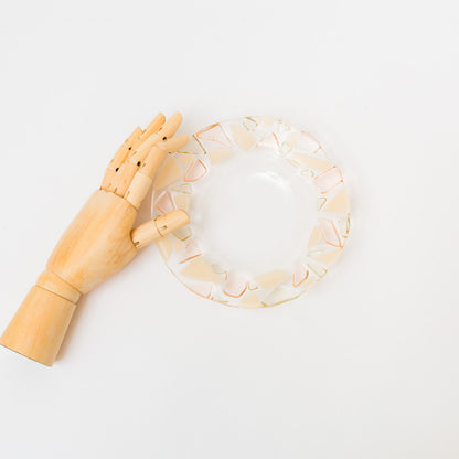 Sasaki shoko Glass works-マーブルリム皿<C>