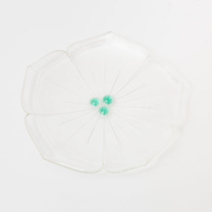 Sasaki shoko Glass works-花形小皿-1