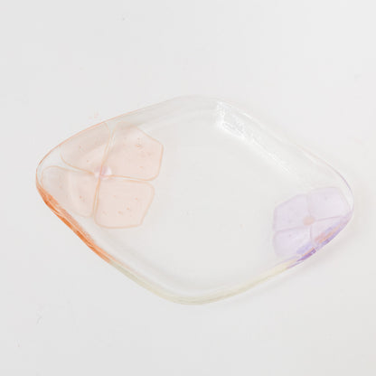 Sasaki shoko Glass works-ひし型皿-1