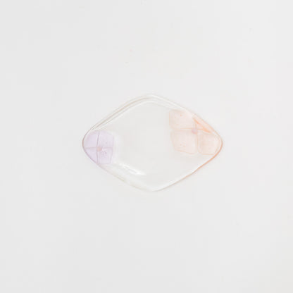 Sasaki shoko Glass works-ひし型皿-1