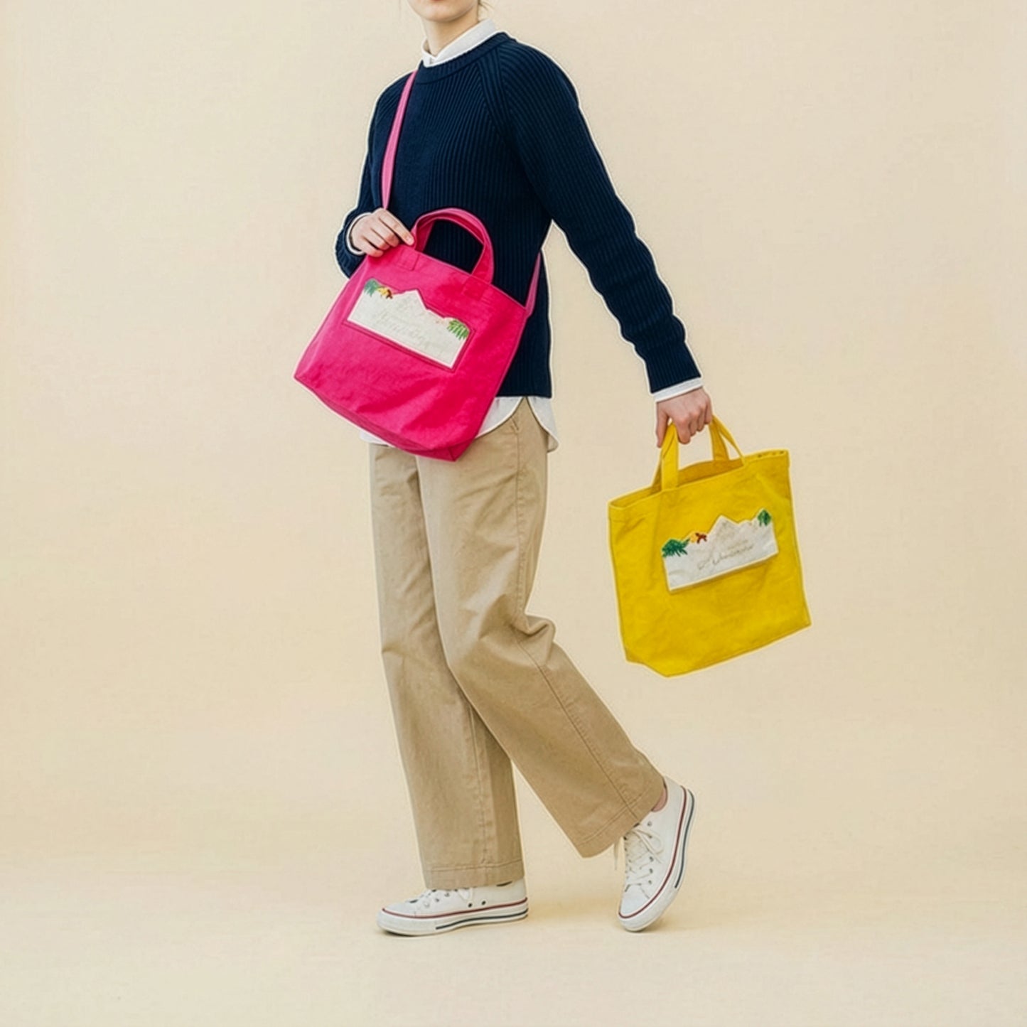 ふくつぎ by TANSU｜Mountain Pocket Tote-Pink