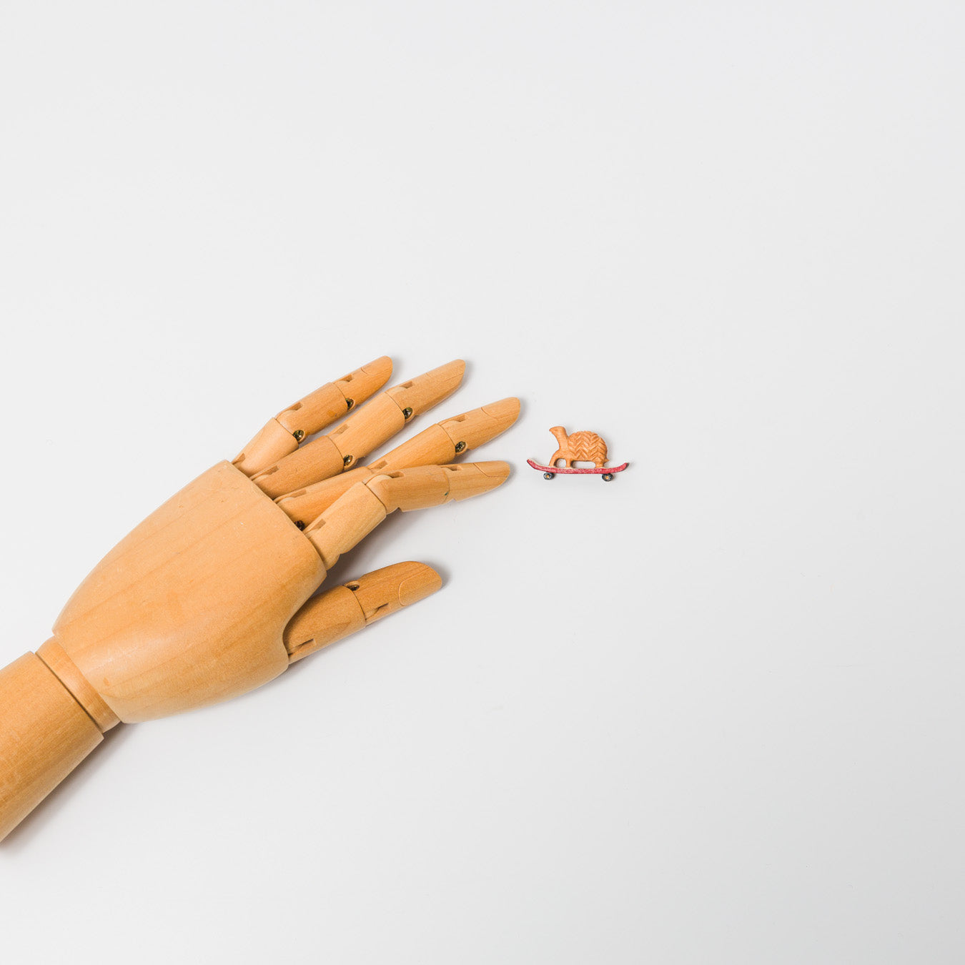 トリノコ-木のブローチ-スケボーに乗ったかめ-2