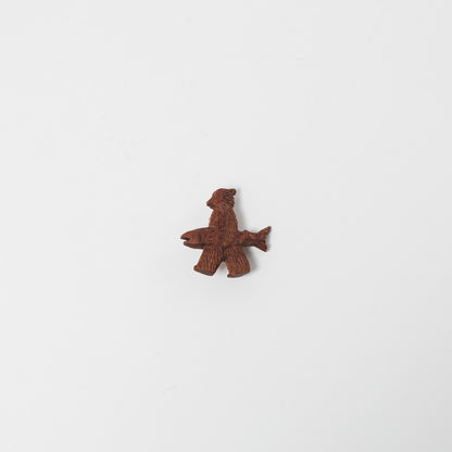 トリノコ-木のブローチ-しゃけくま-B