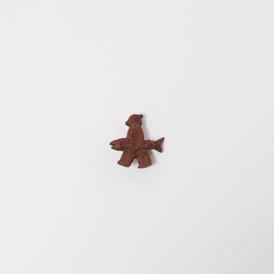 トリノコ-木のブローチ-しゃけくま-B