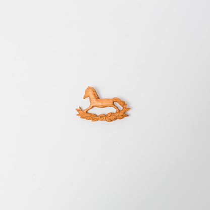 トリノコ-木のブローチ-木馬