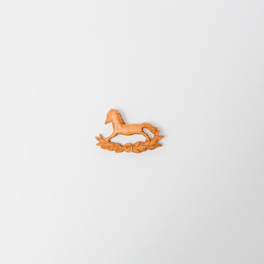 トリノコ-木のブローチ-木馬