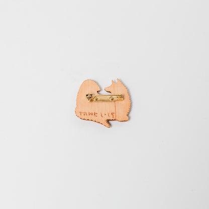 トリノコ-木のブローチ-おおかみとひつじ