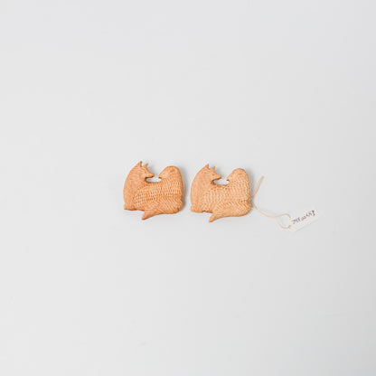 トリノコ-木のブローチ-おおかみとひつじ