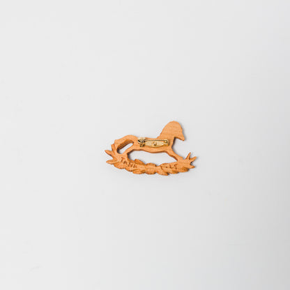 トリノコ-木のブローチ-木馬