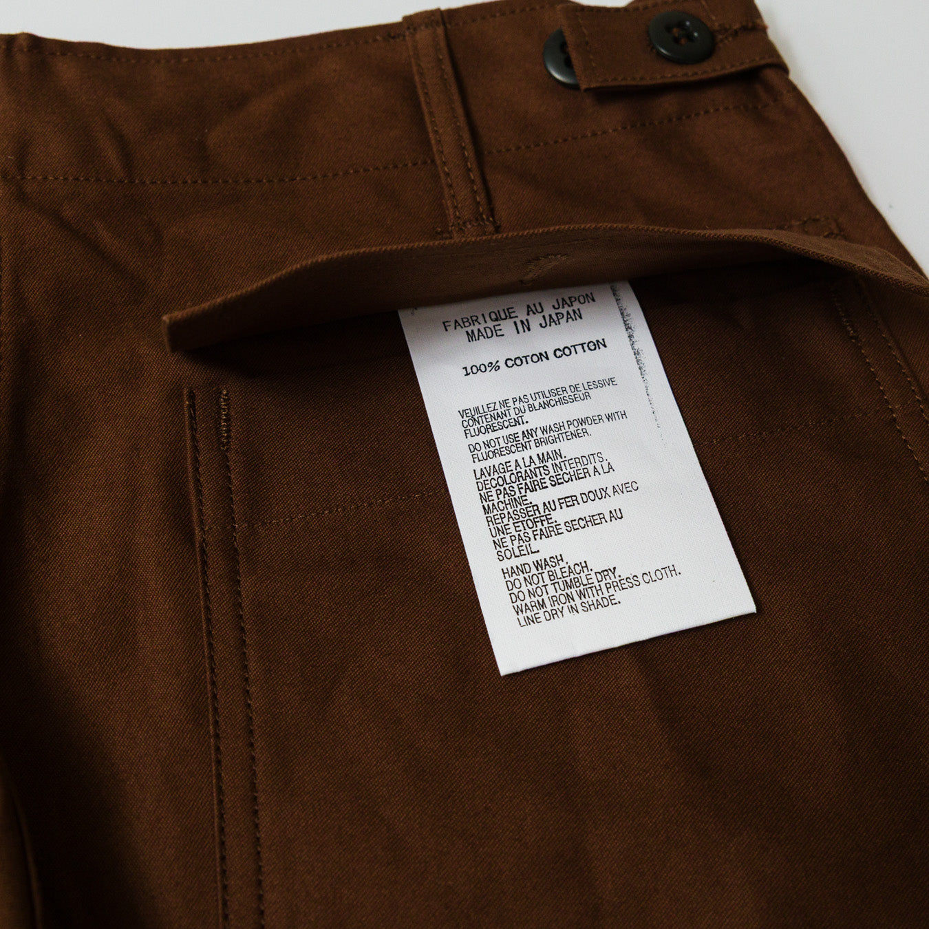 TUKI #0152【baker pants】chocolate