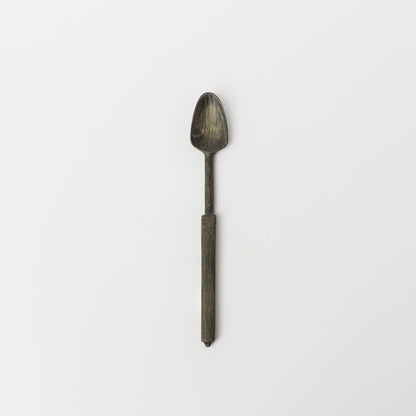 山田哲也- antique スプーン-L角-黒銀（漆）