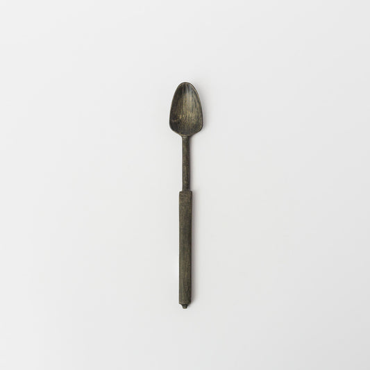 山田哲也- antique スプーン-L角-黒銀（漆）